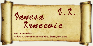 Vanesa Krnčević vizit kartica
